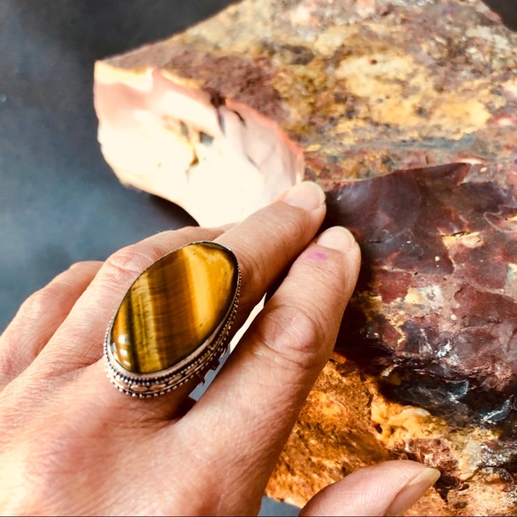 Boheme Jewelry - Tigers Eye 925 Sterling Ring